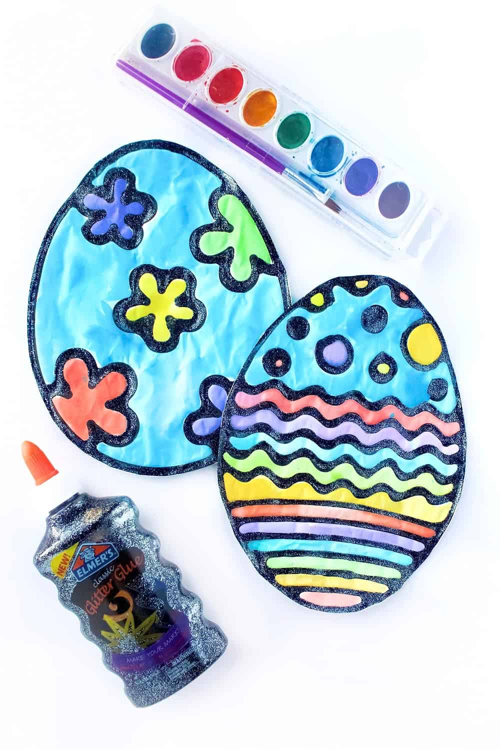 glitter glue craft for Easter