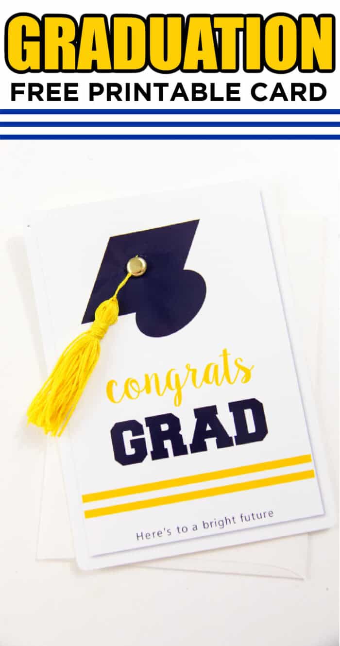 FREE Printable Graduation Card With Tassel Made With Happy