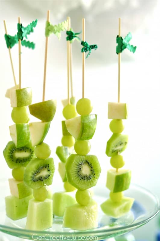St. Patrick's Day Fruit Skewers