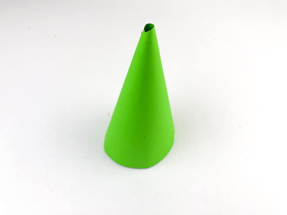 green paper cone