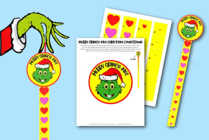 The Grinch Christmas Countdown Paper Chain Free Printable Template