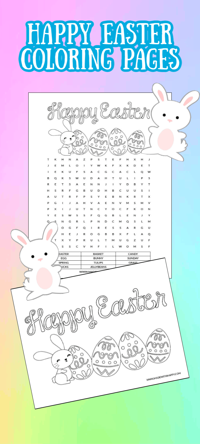 Free Printable Happy Easter Coloring Page