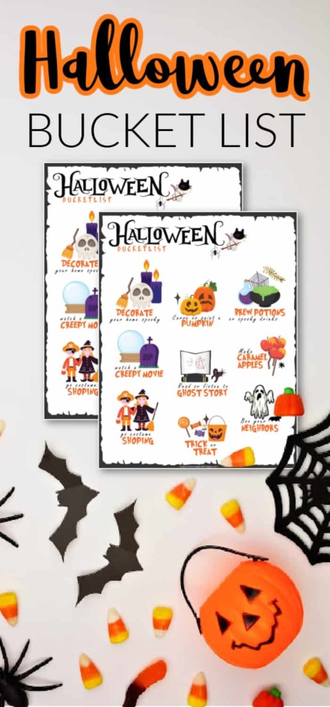 Halloween Bucket List - Free Halloween Printable Fun
