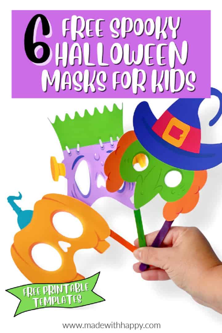 Free Printable Halloween Masks for Kids - 6 Spooky Templates