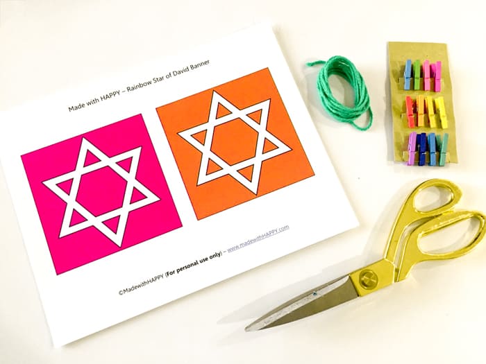 Bright Color Hanukkah Banner