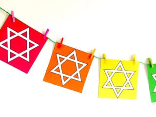 Hanukkah Decoration Ideas - Star of David Printable - Made with HAPPY