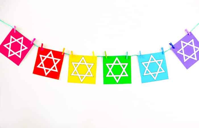 Printable Rainbow Star of David