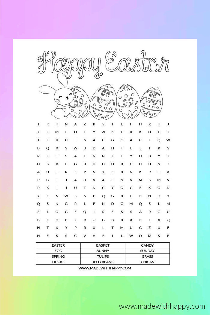 Happy Easter Word Search