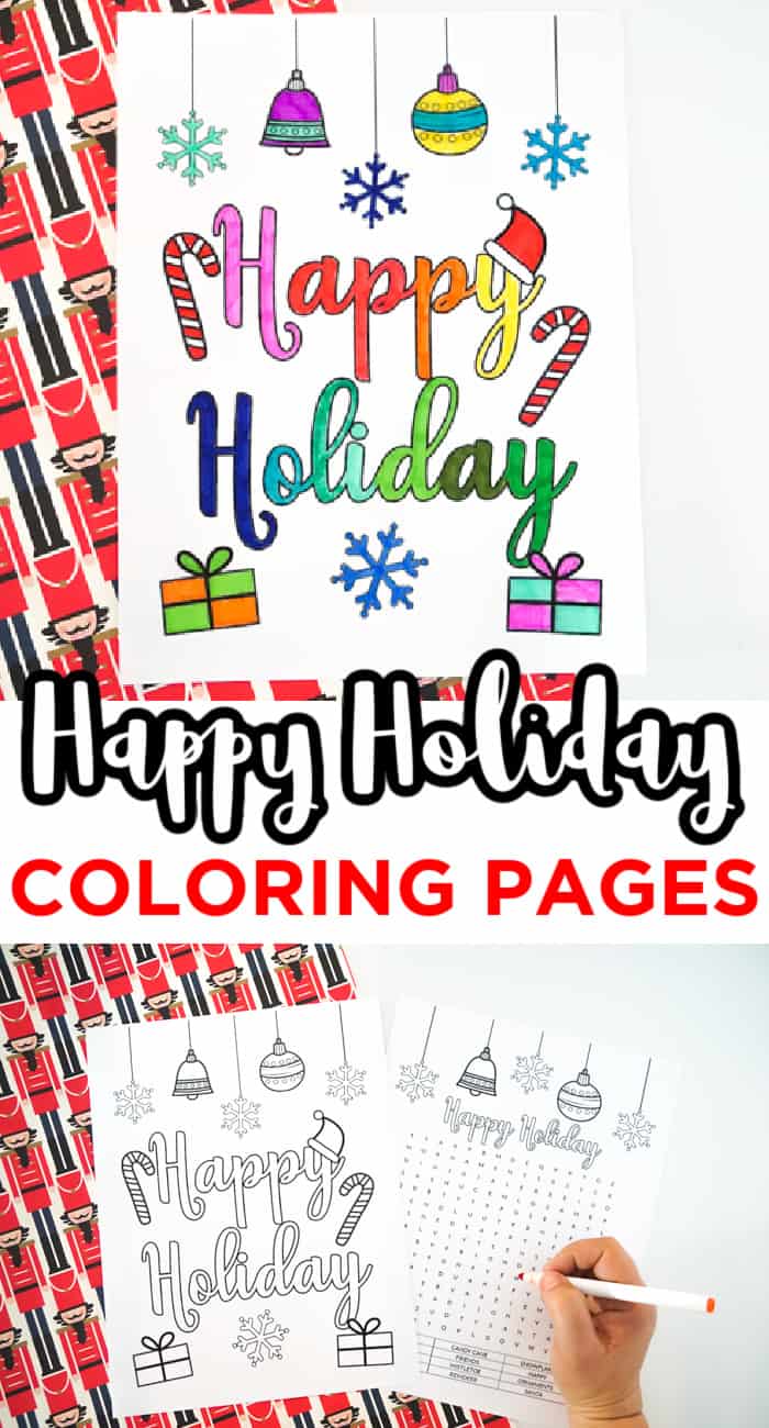 Happy Holiday Coloring Pages