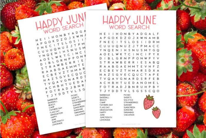 June Word Search