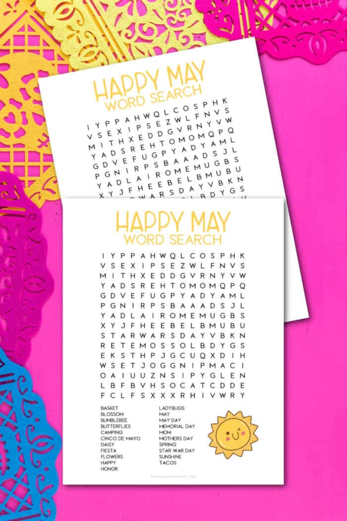 May Word Search Puzzles