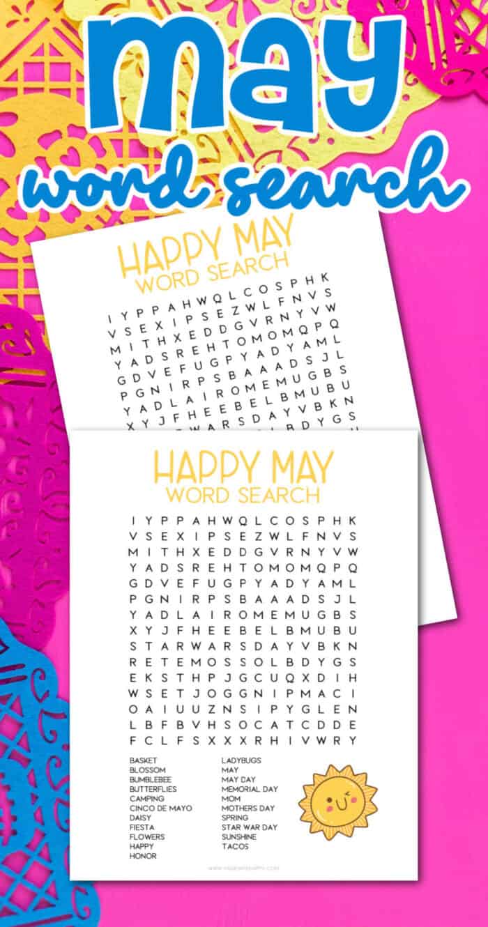 Word Search For May