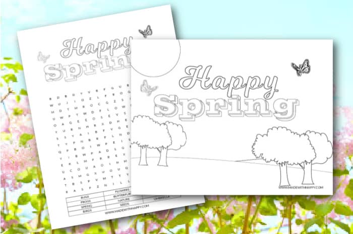 Happy Spring Coloring Pages