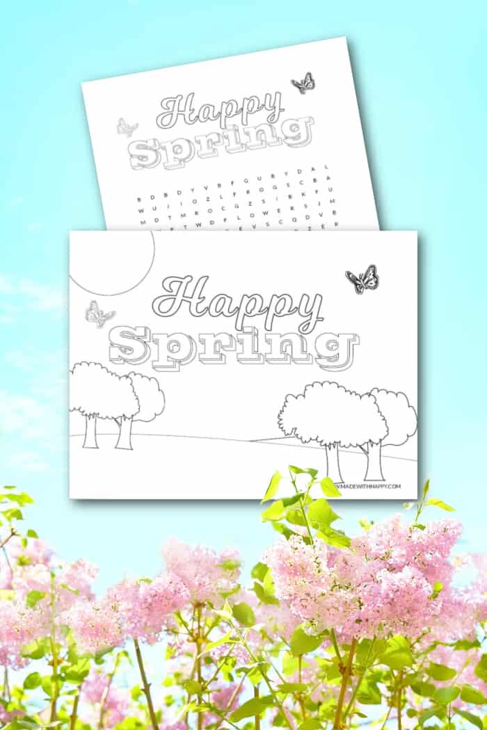 spring coloring sheets printable