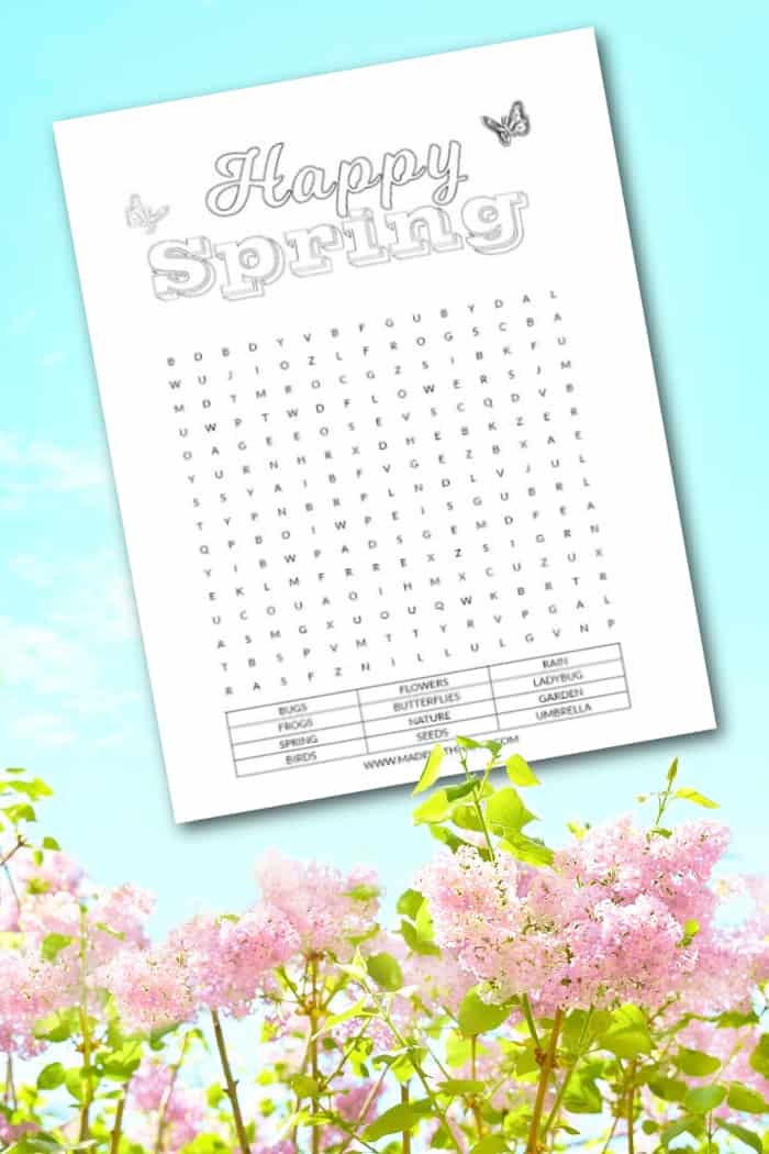 Happy Spring Word Search
