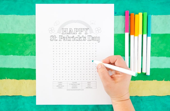 St. Patrick's Day Word Search Printable