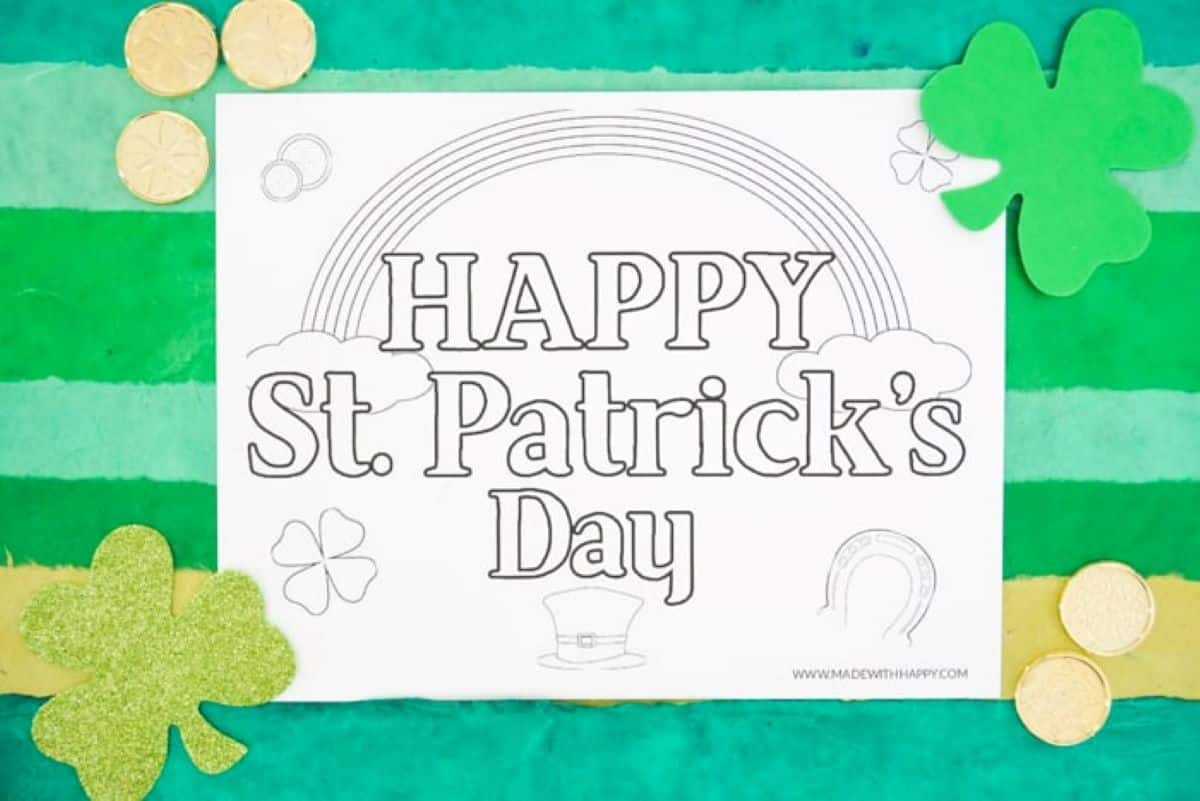 Happy St. Patrick's Day Coloring Sheets