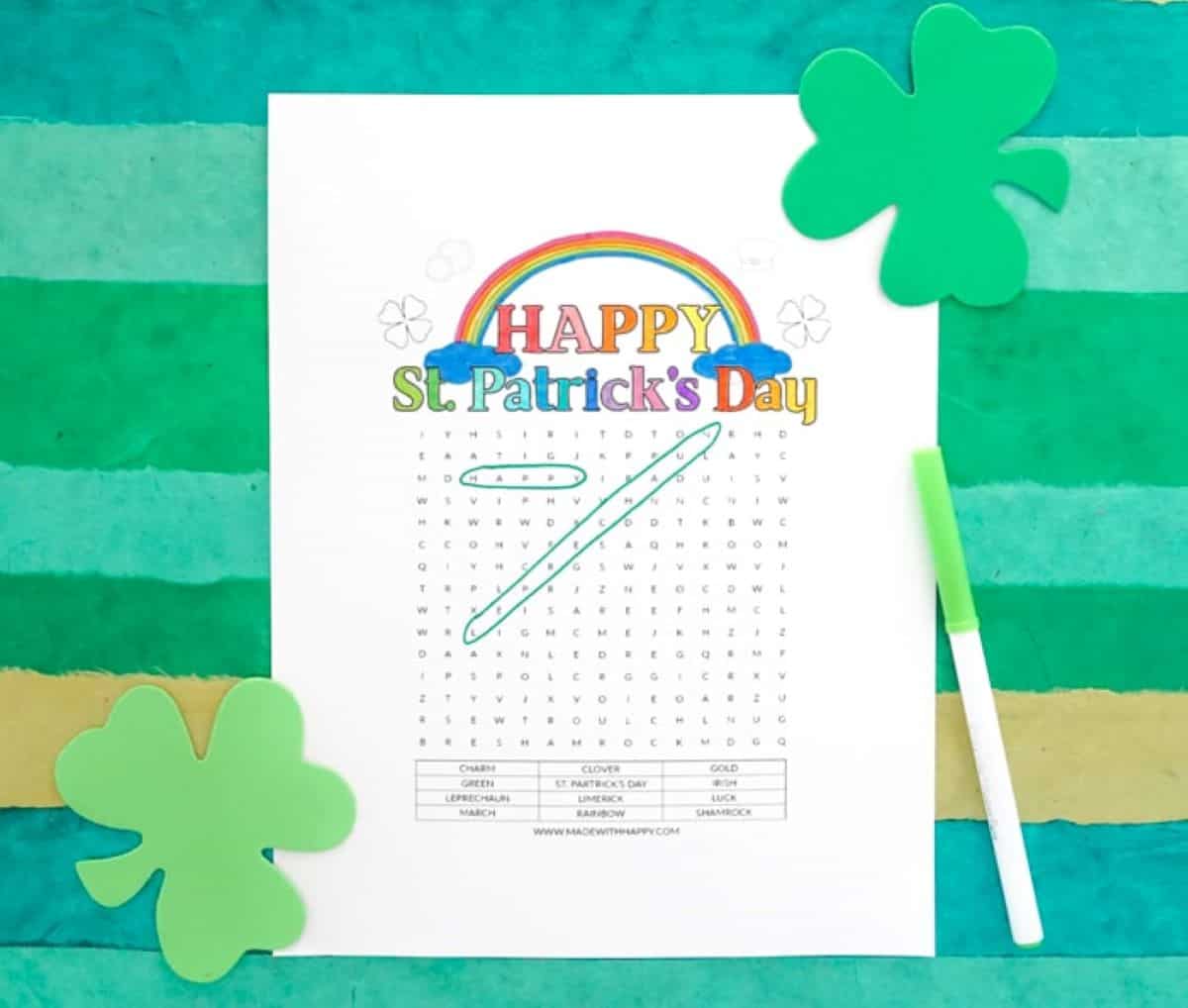 Happy St. Patrick's Day printable Activities