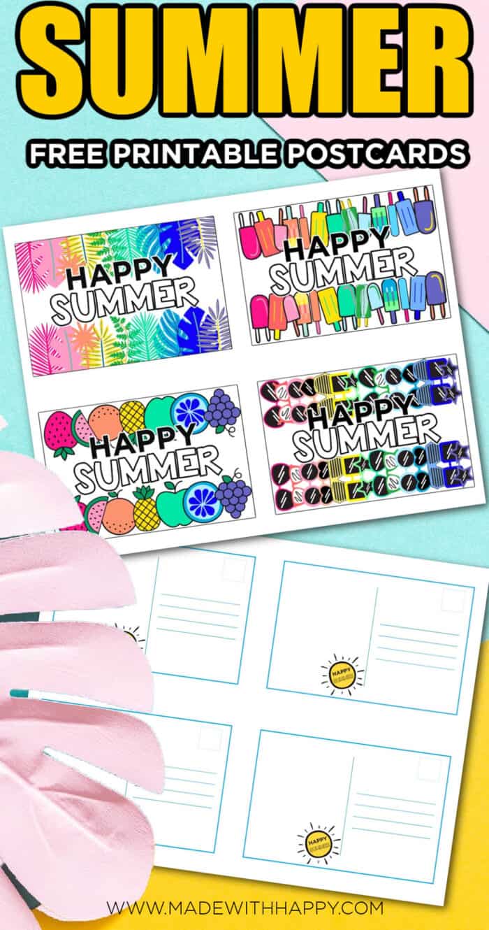 summer printable postcards