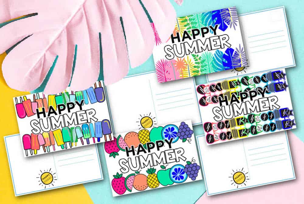 happy summer postcards