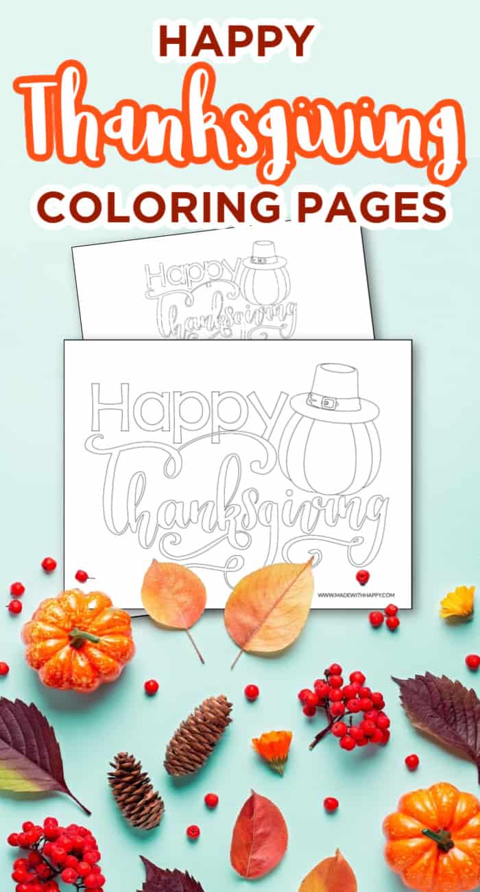 Kids Coloring Pages for Thanksgiving