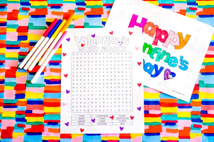 Valentines Day Printable Word Search