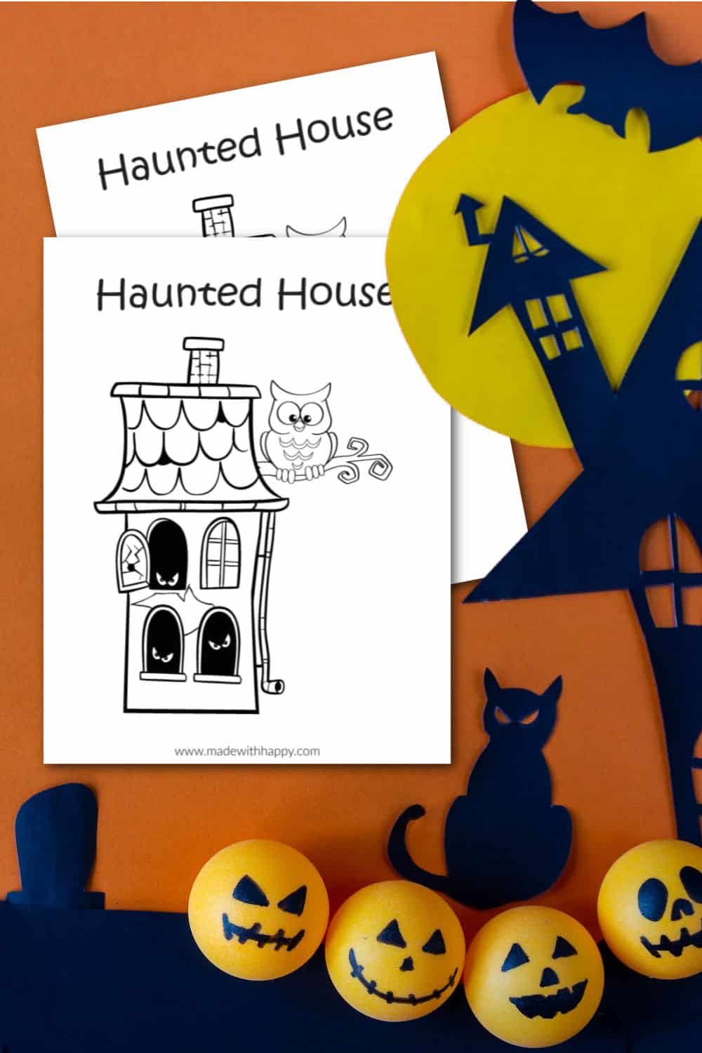 haunted house halloween coloring pages