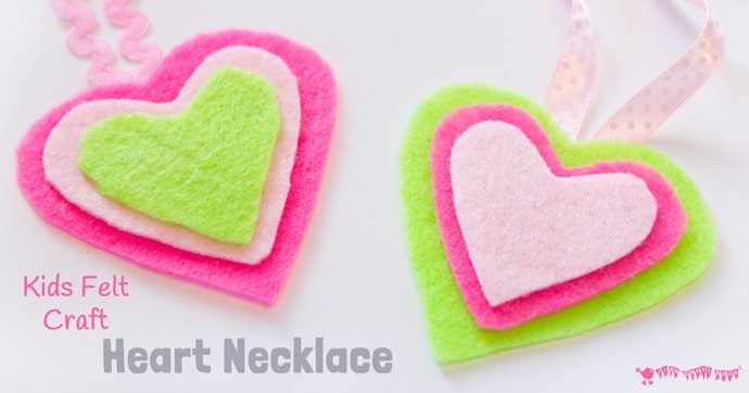 Heart Necklace Kids Felt Craft