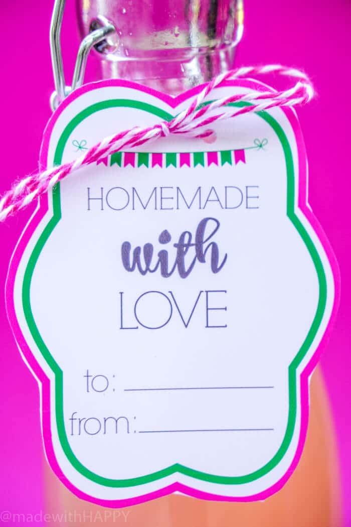 homemade with love tag