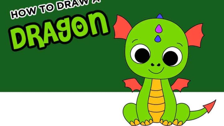 how to draw a cartoon baby dragon