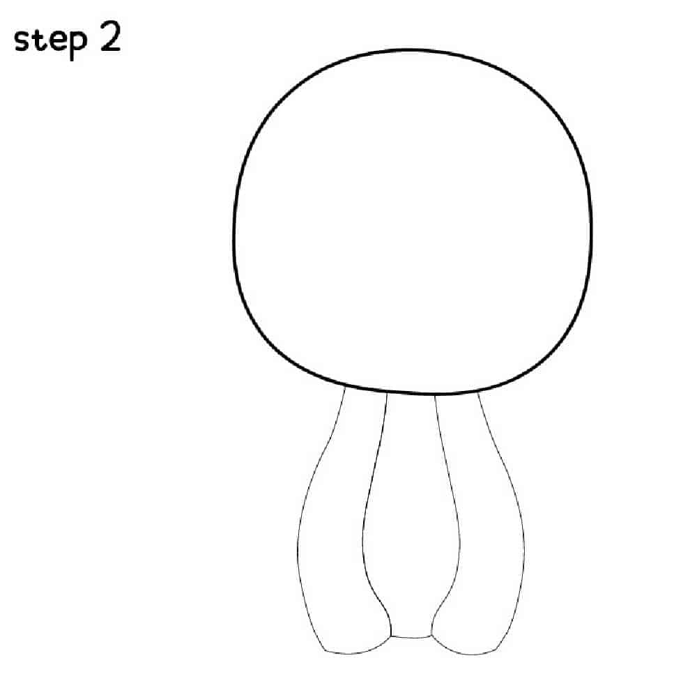 step 2 of easy dragon drawing