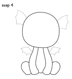 step 4 how to draw a cute dragon