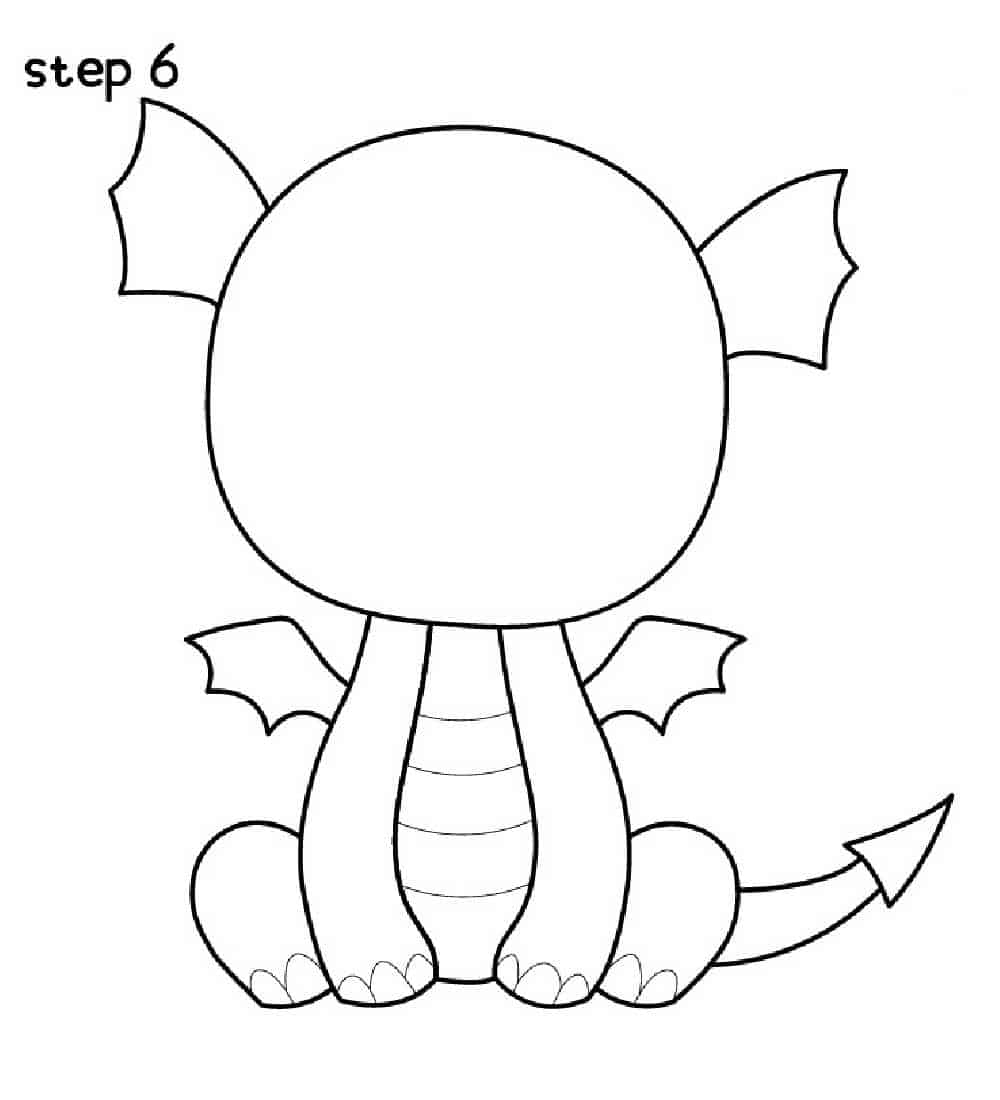 Step 6 Easy Dragon Drawing