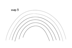 How to draw a rainbow Step 3