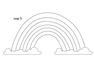 How to draw a rainbow Step 5