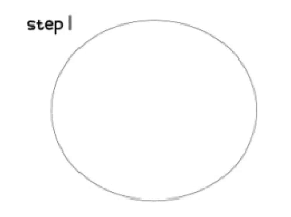 How to Draw a bat step 1 draw an oval shape