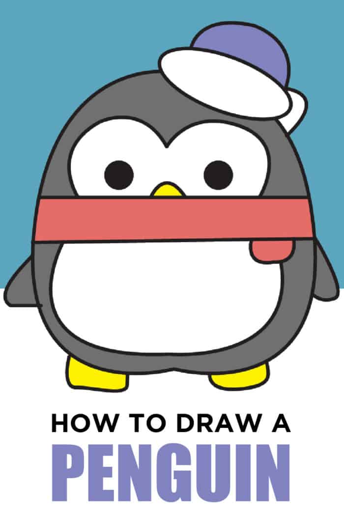 How to Draw a Penguin Easy Step-by-Step Tutorial - Made with HAPPY