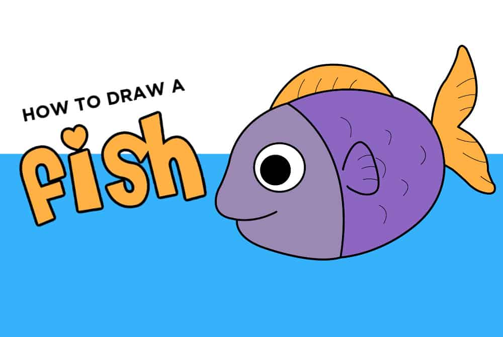 How to Draw a Fish Easily - Step by Step Drawing for Kids