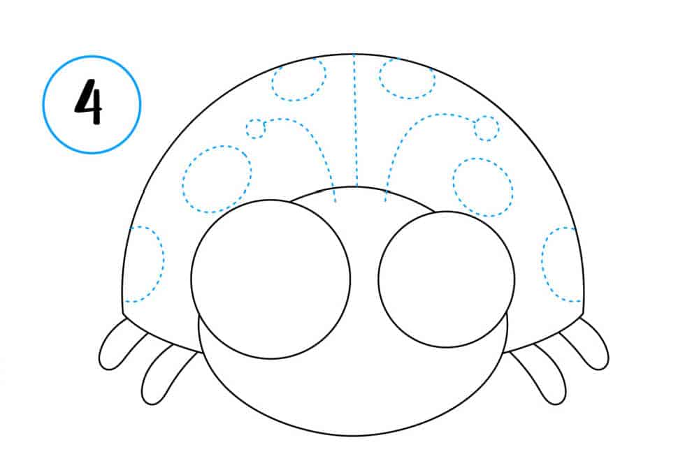 How To Draw a Ladybug Step 4