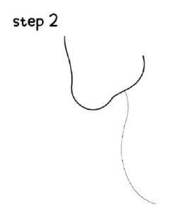 second step to drawing a unicorn