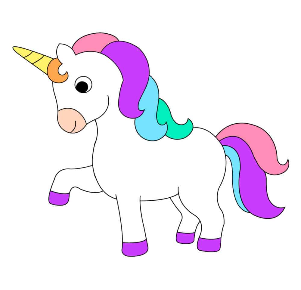 Color in your unicorn drawing