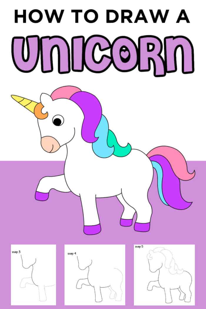 How To Draw A Unicorn - Easy Printable Lesson for Kids | Kids Activities  Blog-saigonsouth.com.vn