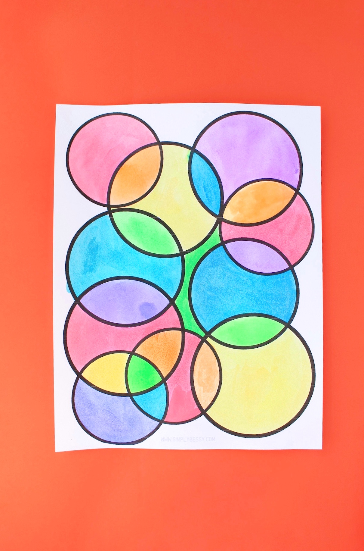 rainbow watercolor craft for kids