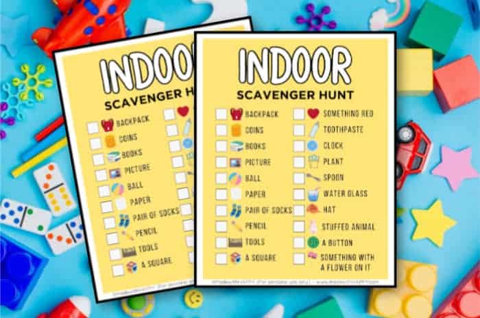 indoor scavenger hunt ideas for kids