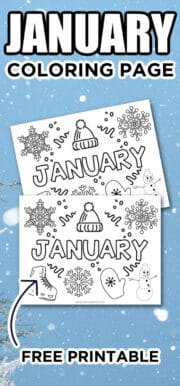 January Coloring Page - Made with HAPPY