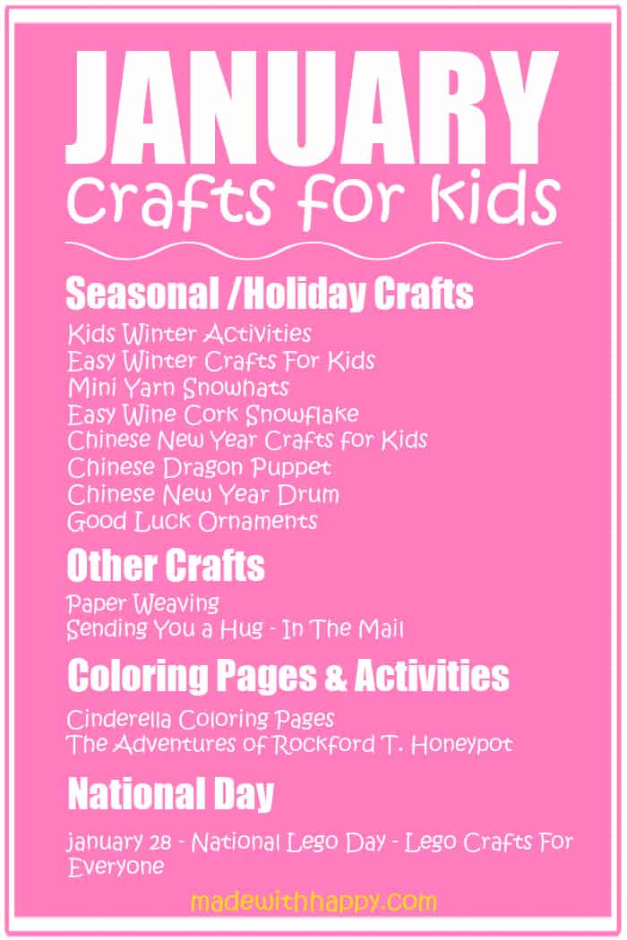 Kids Crafts for January