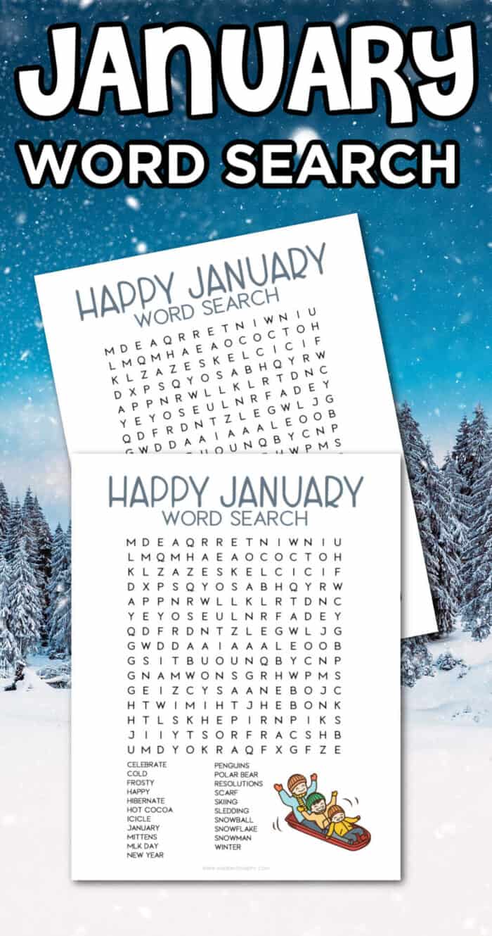 january word search puzzles