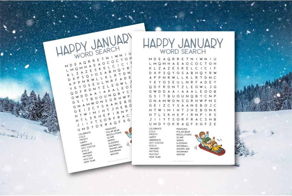 january word search