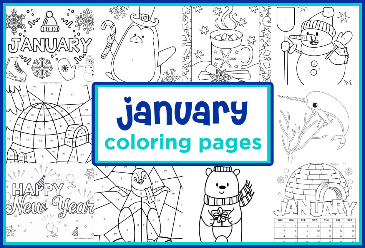 january coloring pages