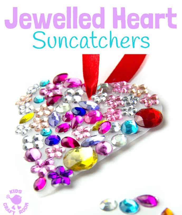 jeweled heart suncatcher